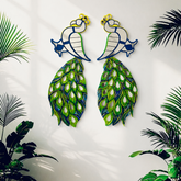 Decorative Peacock Pair Mirror Wall Hanging Set-790
