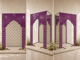 Peacock Jharokha Mirror Work – (Ready Piece)4 * 5.5 feet( Side Penal) 4 * 5.5 feet ( Center ) -BAPS-66