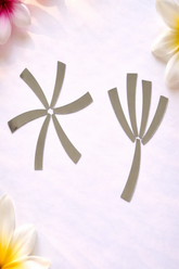 Limited Edition Long Arc Petal Shape Glass Mirror Pieces for Lippan Art-EX-32