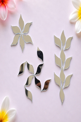 Leaf Petal Shape Silver Mirror for Lippan Art & Floral Design- Ex-39