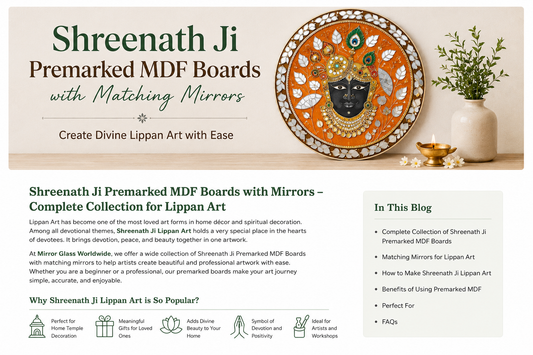 Shreenath ji Premarked MDF Boards With Maching mirror 