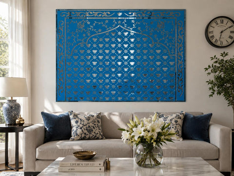 Lotus Pattern Mirror Work Wall Panel for Home & Interior Décor (Ready Piece) 35*45 inch- BAPS-68