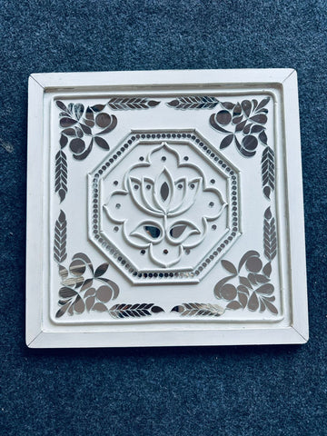 Premarked MDF Wall Decor Frame with Mirror Design -724