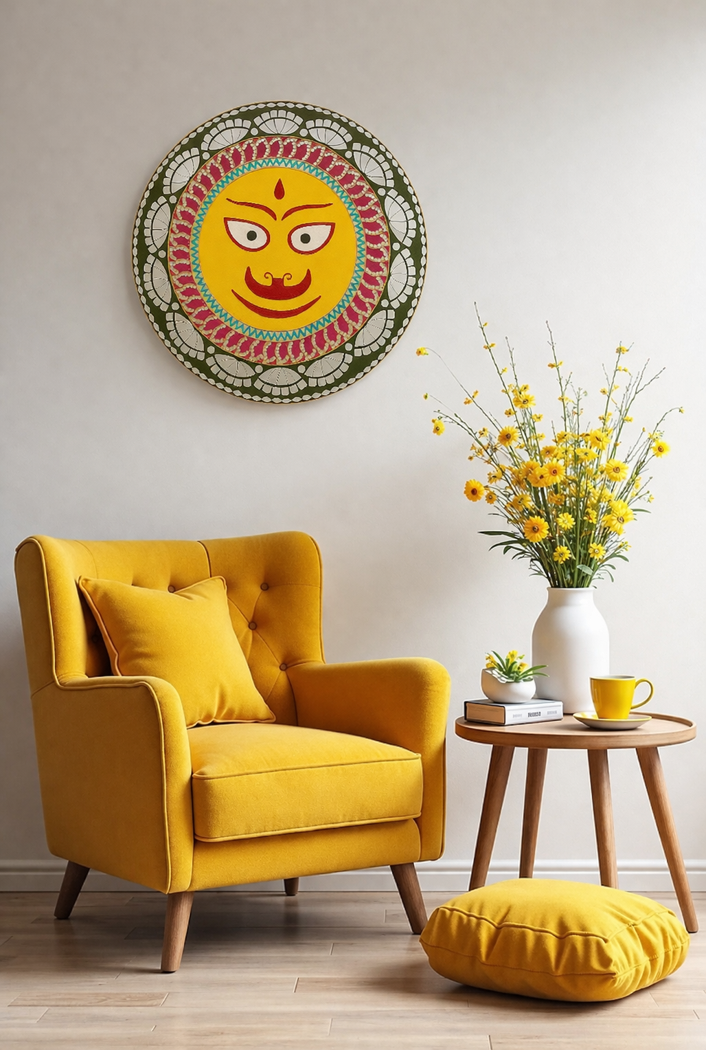 Balram Round mdf (with mirrors)-455