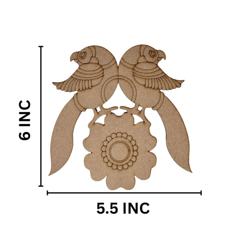 Decorative Bird Pair MDF Cutout for Lippan Art, (Left & Right)-687