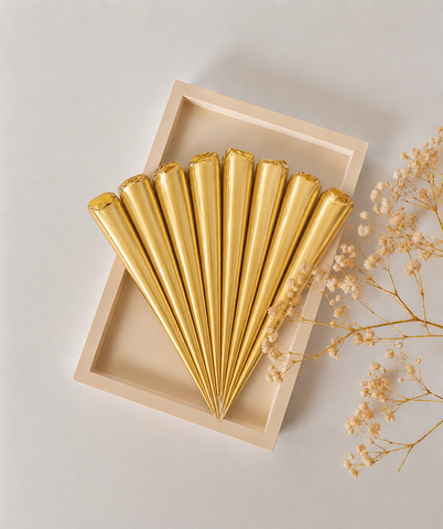 Golden Ceramic Cone For Art (F-1062)