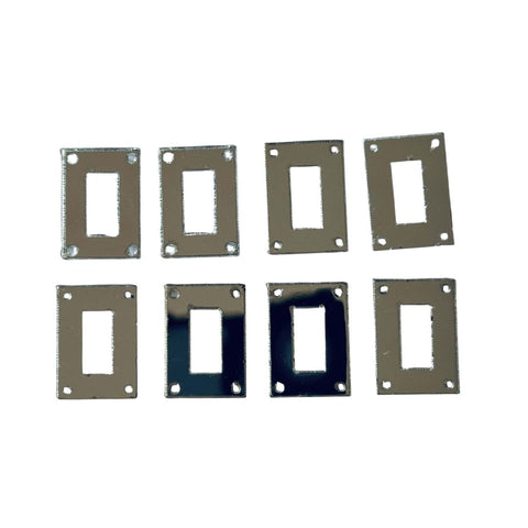 Silver & golden Acrylic Rectangle Mirror for Fabric Embroidery( with holes ) A-210