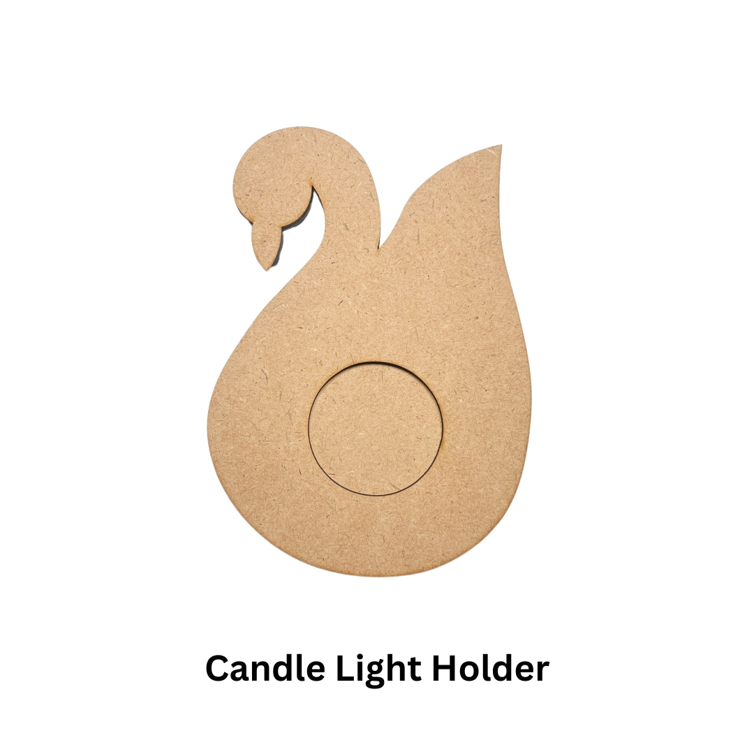 Mdf fancy shape candle holder - 368