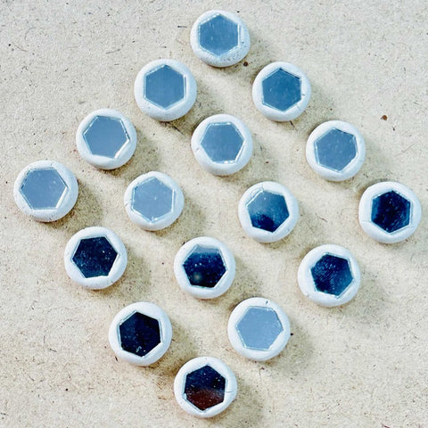 Hexagon Clay Mirror Pieces with Hexagon Mirror Center for Lippan Art, Mandala Art & DIY Craft Decoration MG -26