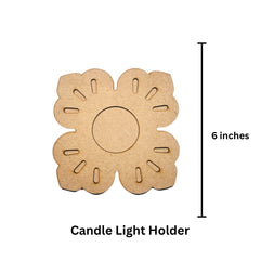 Mdf fancy shape candle holder - 370