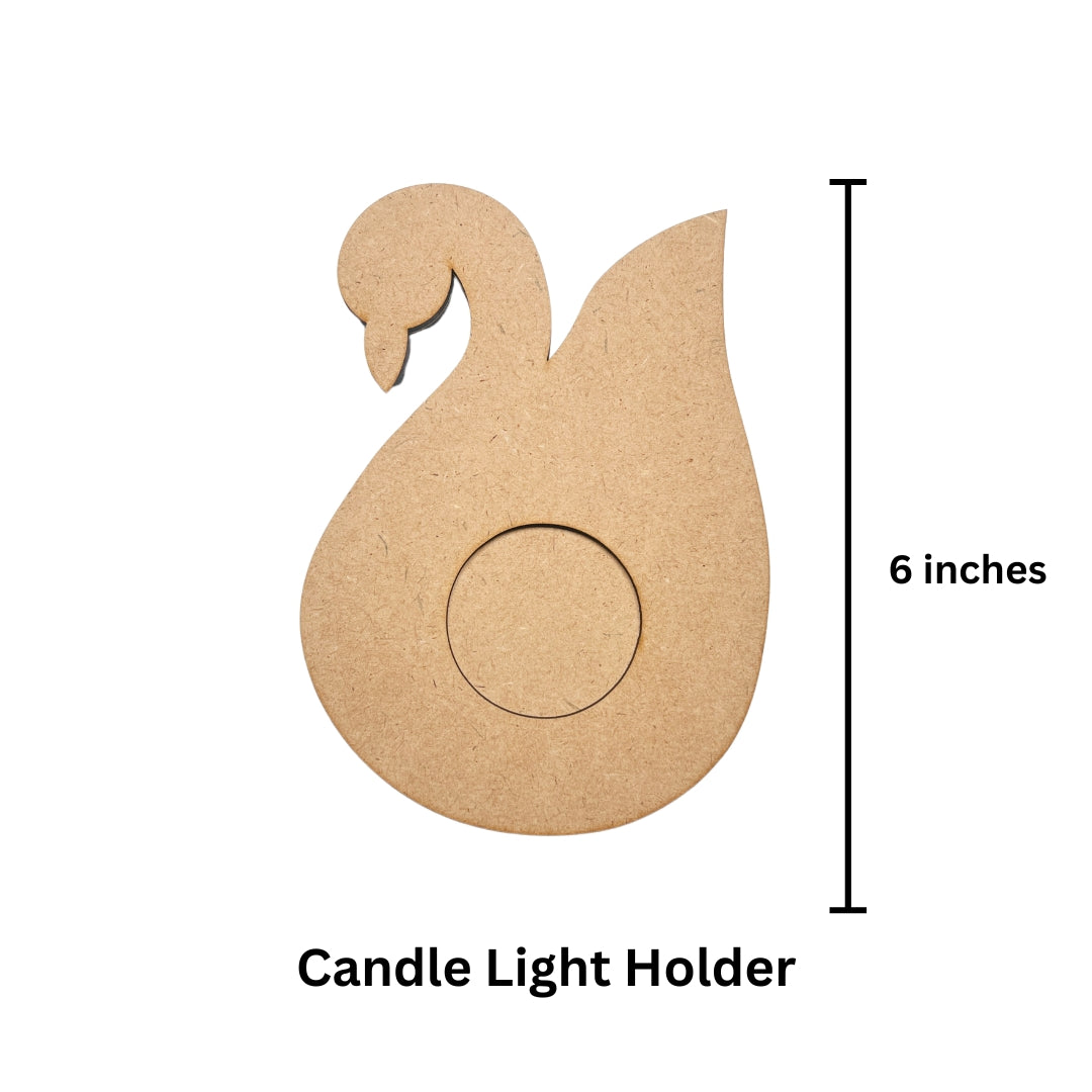 Mdf fancy shape candle holder - 368