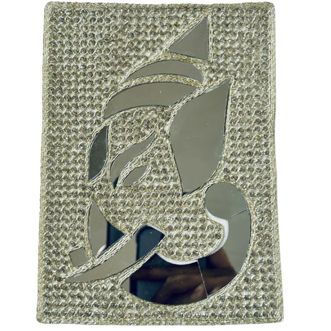 Ganesh Shape Mirror Work Fabric Patch – Embroidery Buta -707