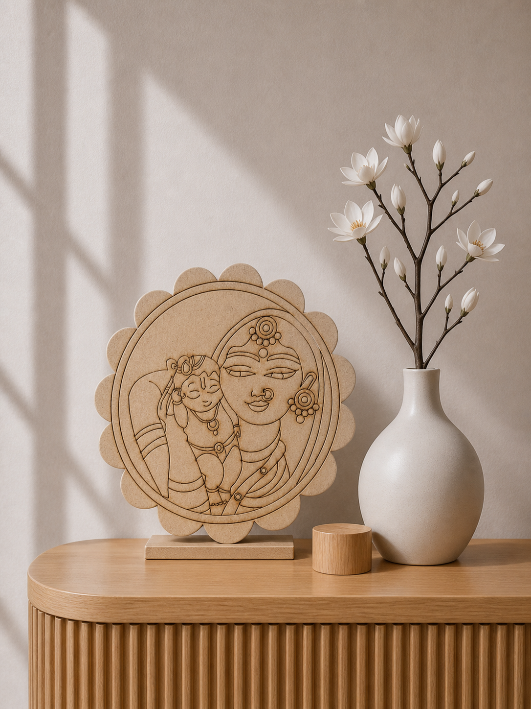 MDF Premarked Round Little Krishna shape-135