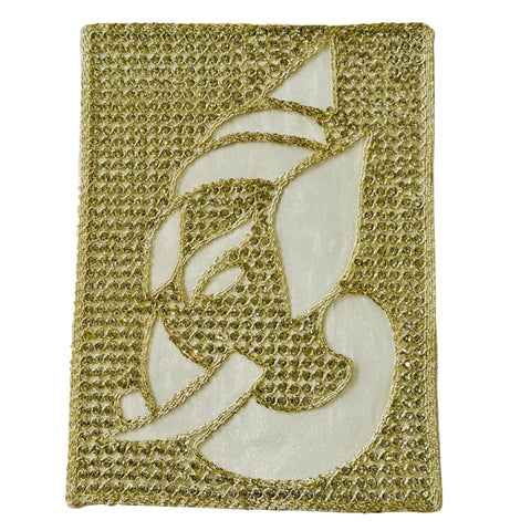 Ganesh Shape Mirror Work Fabric Patch – Embroidery Buta -707