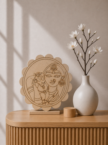 MDF Premarked Round Little Krishna shape-135