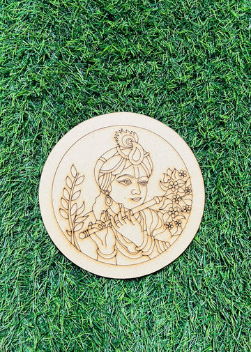 Premarked Round lord krishna shape MDF-138