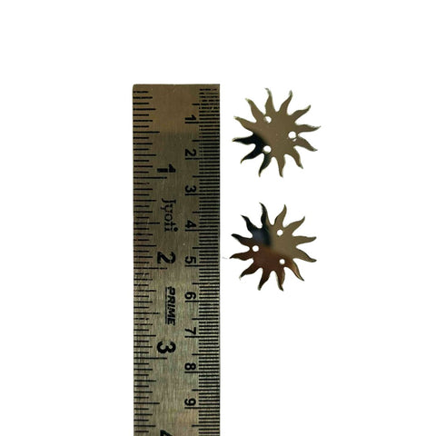 Silver & golden Acrylic Radiant Sun Wheel Mirror for Fabric Embroidery( with holes ) A-215