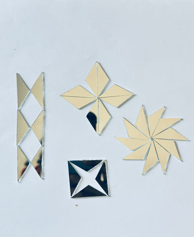 Fancy Triangle  Shape Silver Mirror - 1431
