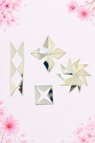Fancy Triangle  Shape Silver Mirror - 1431