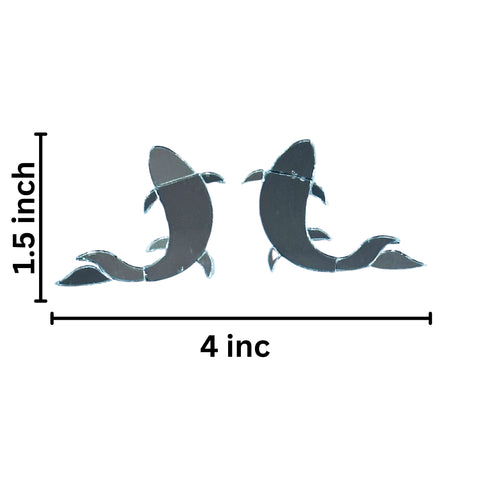 Decorative Fish Shape Mirror Pieces-1405