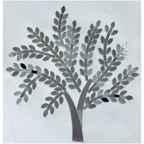 Decorative Tree Shape Glass Mirror Pieces-1458