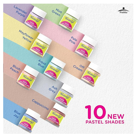 Fevicryl Acrylic Colours Pastel Kit – 10 Soft Pastel Shades -675