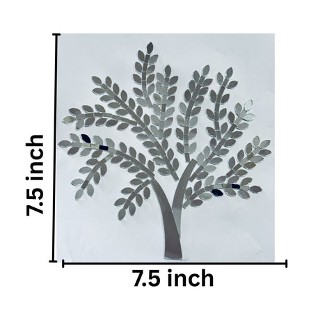 Decorative Tree Shape Glass Mirror Pieces-1458