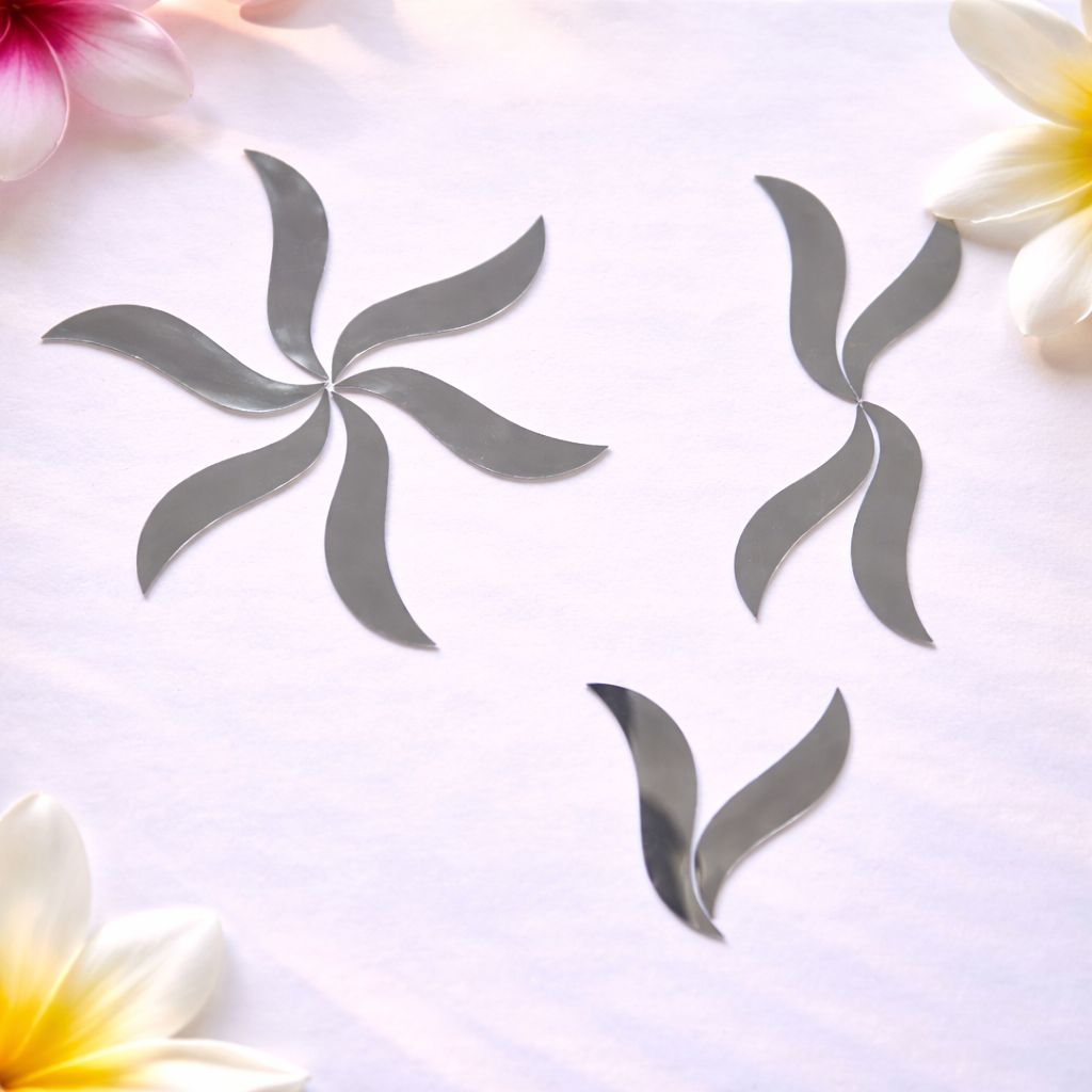 Twisted Leaf Petal Shape Glass Mirror Pieces for Lippan Art-SF-1