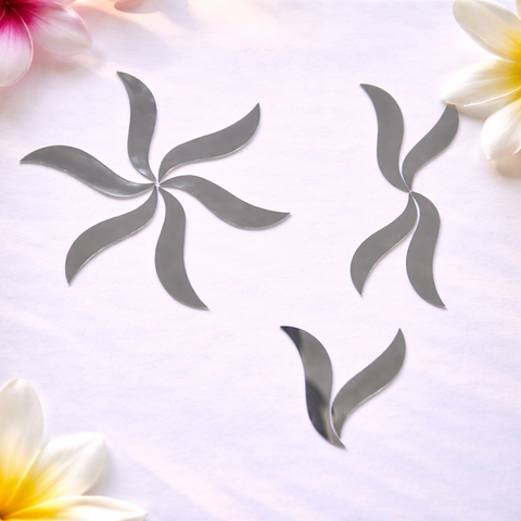 Twisted Leaf Petal Shape Glass Mirror Pieces for Lippan Art-SF-1