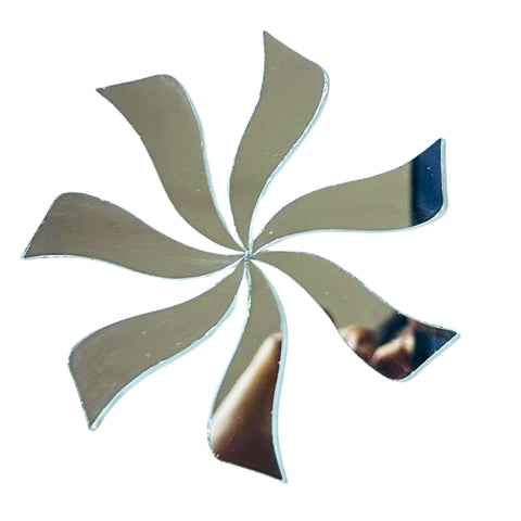 Twisted Petal Shape Glass Mirror Pieces for Lippan Art-SF-8