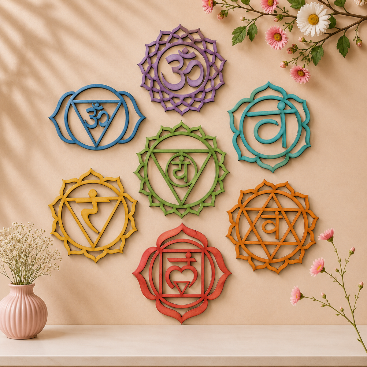 Mdf premarked Chakra's cutout-169