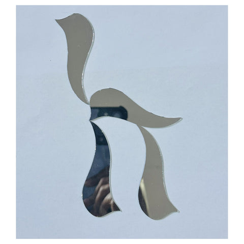 Designer Twisted Petal Shape Glass Mirror Pieces for Lippan Art-SF-4