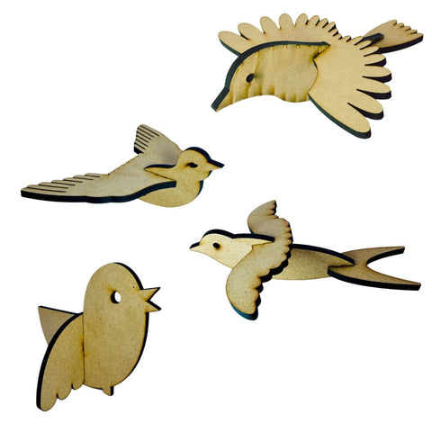 MDF Premarked sparrow shape-444