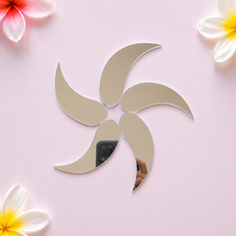 Spiral Leaf Shape Silver Mirror for Lippan Art & DIY Craft BF-2