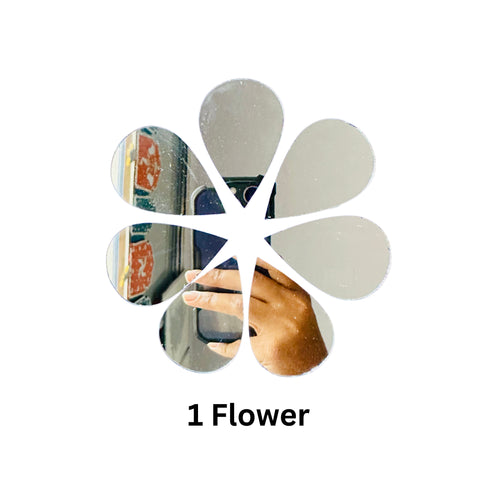 Petal Flower Shape Silver Mirror (1459)