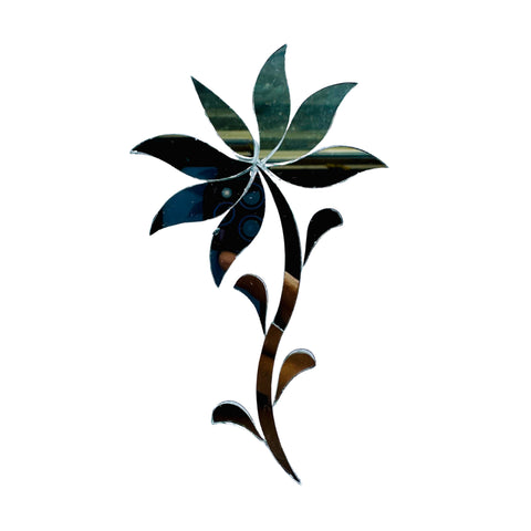Elegant Petal Flower Stem Shape Silver Mirror-1401