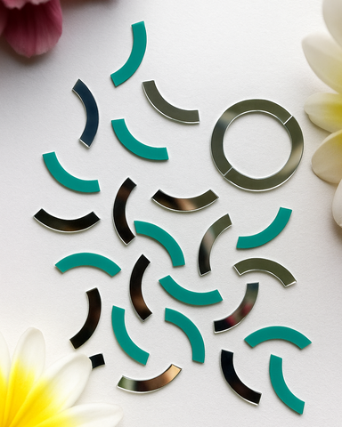 Fancy shape silver mirror-(P-9)