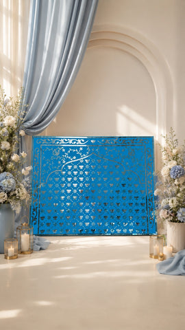 Lotus Pattern Mirror Work Wall Panel for Home & Interior Décor (Ready Piece) 35*45 inch- BAPS-68