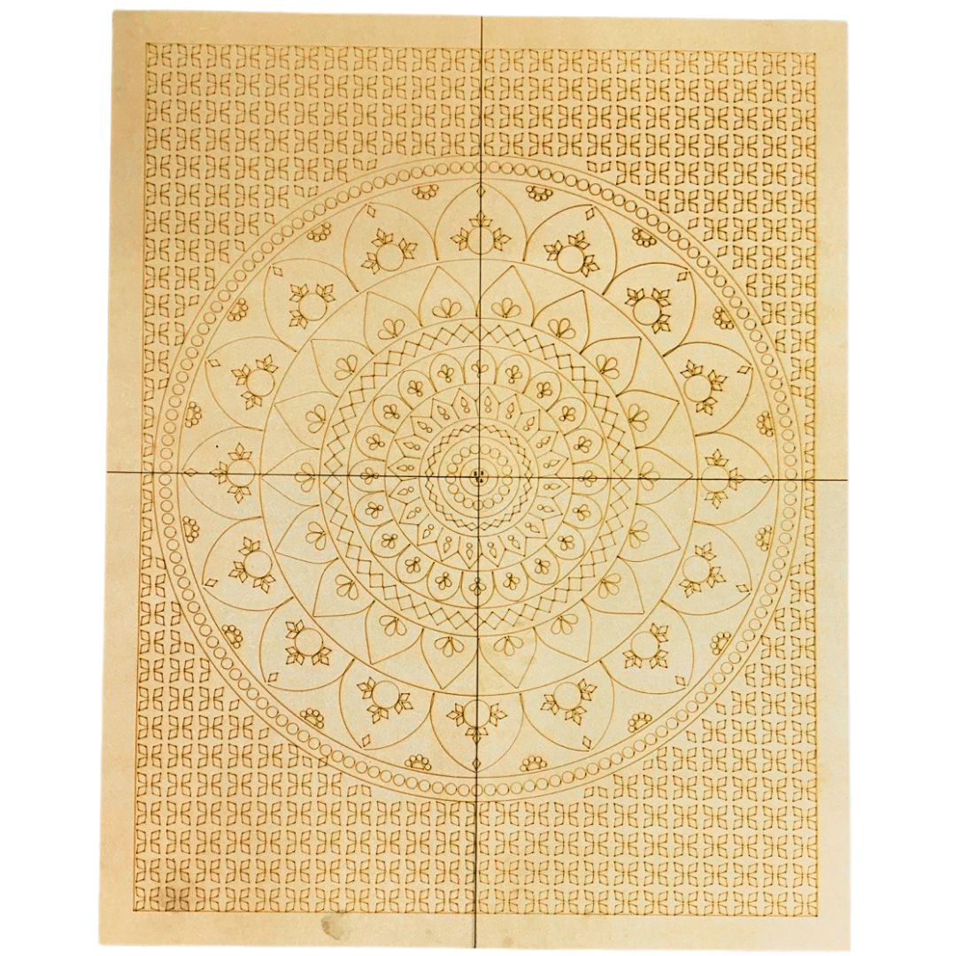 Premarked Mandala MDF Wall Panel for Lippan Art (with mirrors)-838