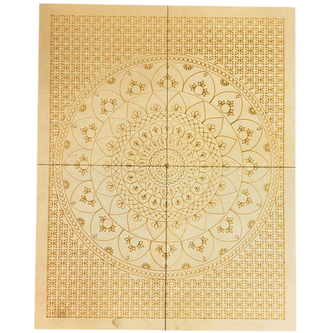 Premarked Mandala MDF Wall Panel for Lippan Art (with mirrors)-838
