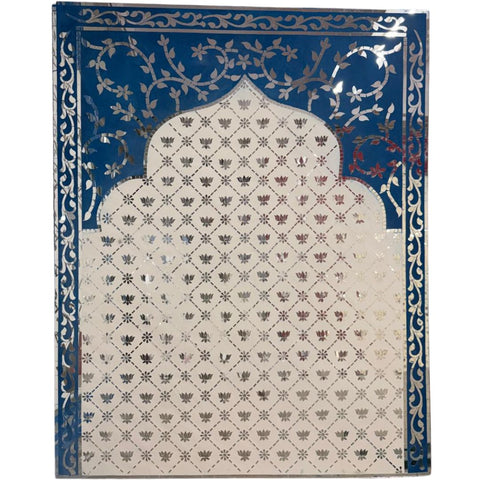 Lotus Jharokha with Floral Vine Mirror Work (Ready Piece) - BAPS-36-37