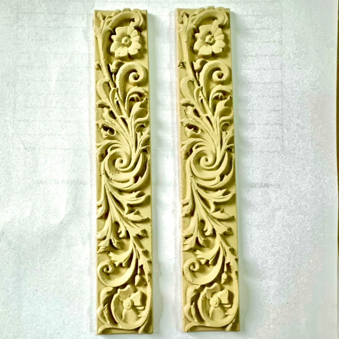Floral Scroll Clay Border Strips for Lippan Art & DIY Décor 7.2 inch - CLAY BORDER 9