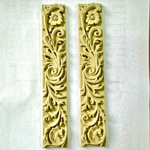 Floral Scroll Clay Border Strips for Lippan Art & DIY Décor 7.2 inch - CLAY BORDER 9