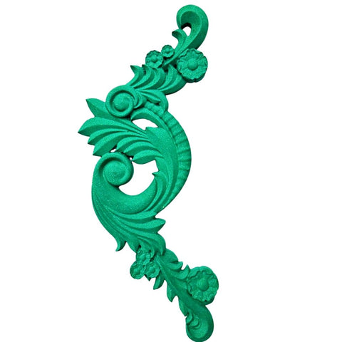 Floral Scroll Decorative Patch – Ornamental Furniture & Wall Décor Design - PATCH-4