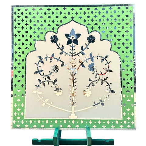 Floral Tree Mirror Work Ready Wall Décor Panel  (Ready Piece)3 FEET - BAPS-84