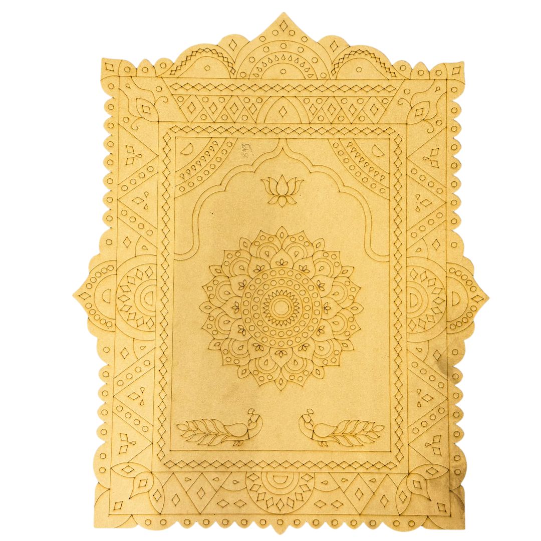 Traditional Jharokha Premarked MDF Board (with mirrors)-849