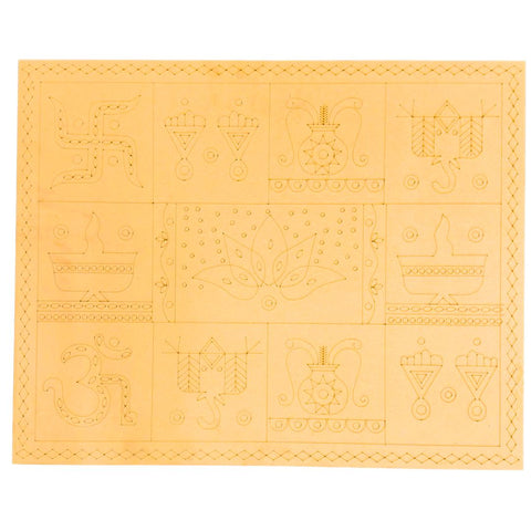 Pre-Marked MDF Board for Lippan Art, Mirror Work & DIY Traditional Décor - 848