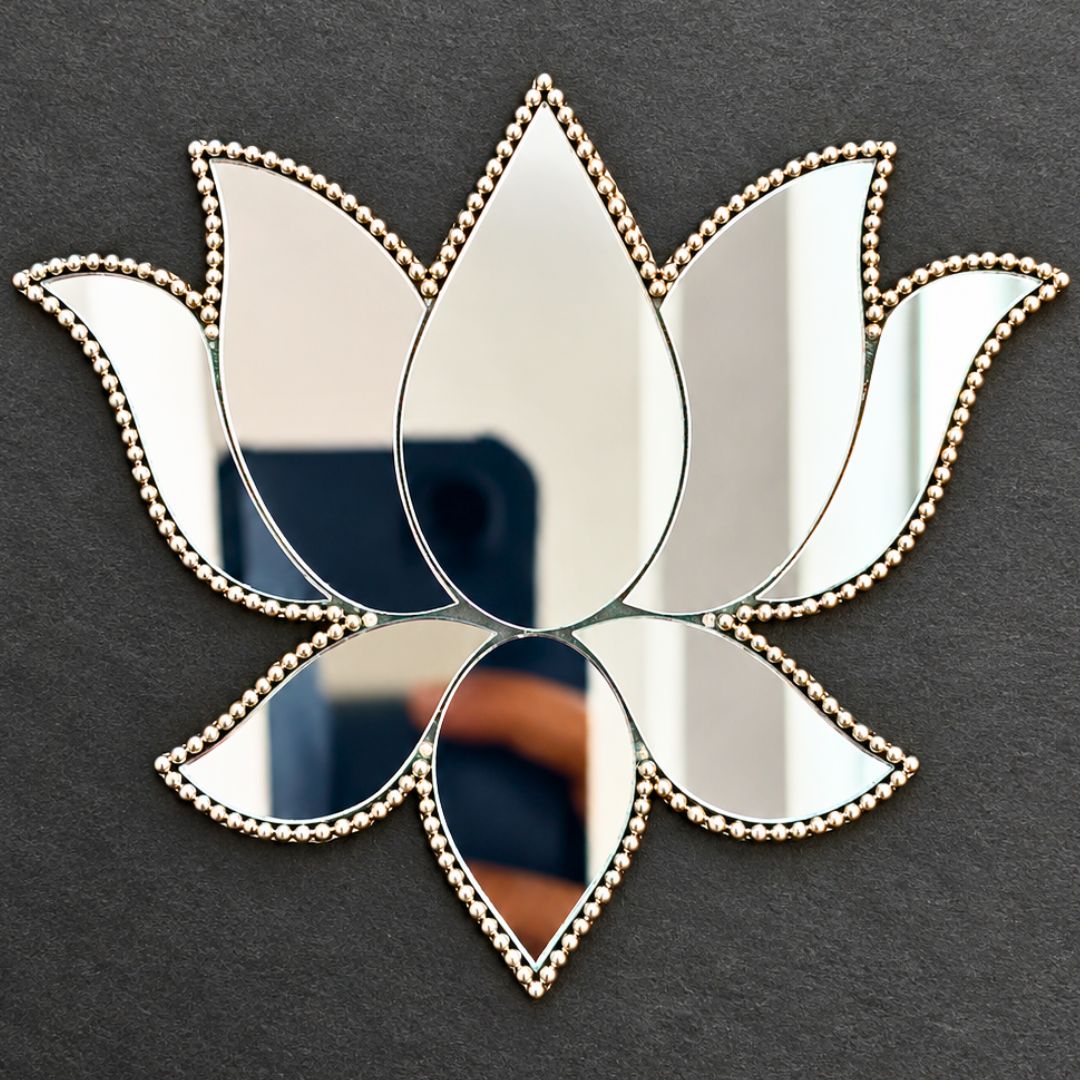 Ready Made Mirror Lotus Wall Décor ST-33