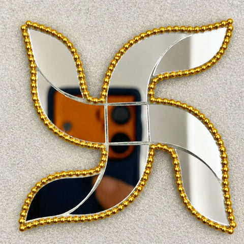 Ready Made Mirror Swastik Wall Décor ST-34
