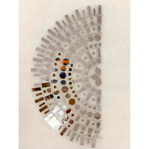 Ready Made Silver Mirror Half Moon Wall Décor ST-37